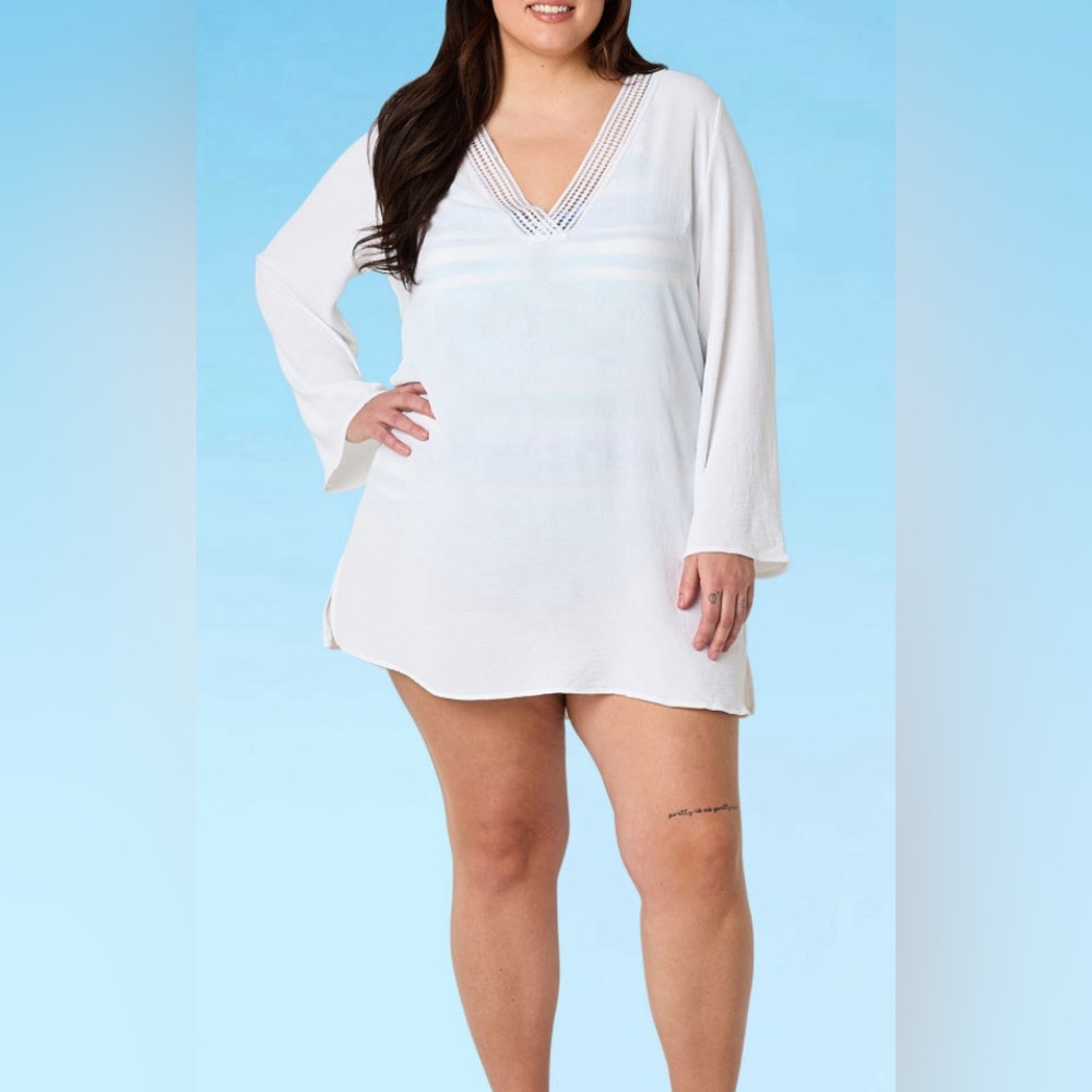 Liz Claiborne Womens Dress Swimsuit Cover-Up Plus
